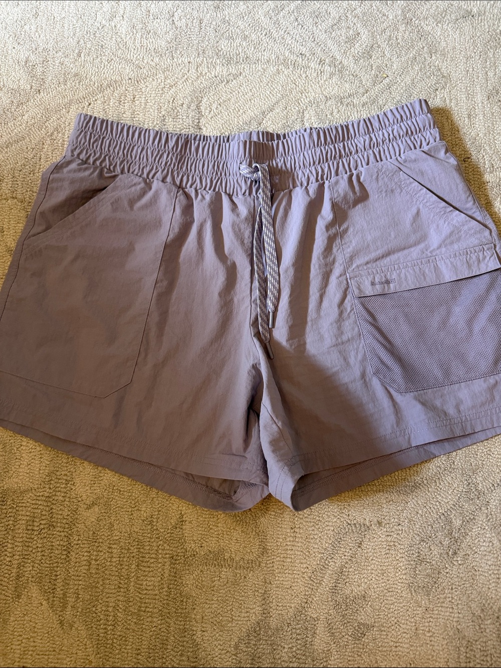 Avalanche Lavender Elastic-Waist Utility Shorts